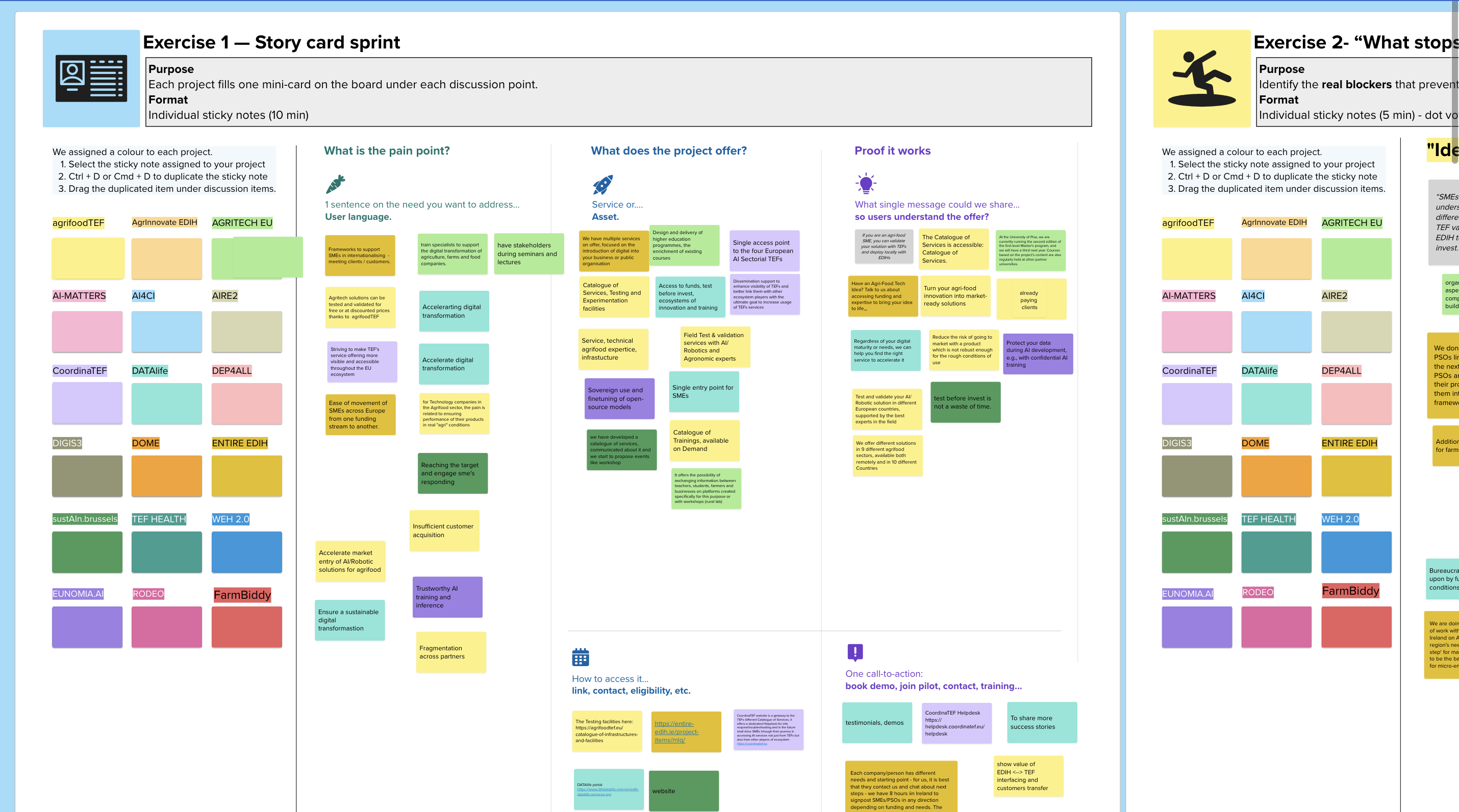 Screenshot of the Mural Board